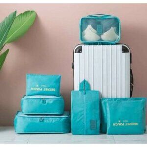 Travel Season Teal 7 Piece Travel Bags